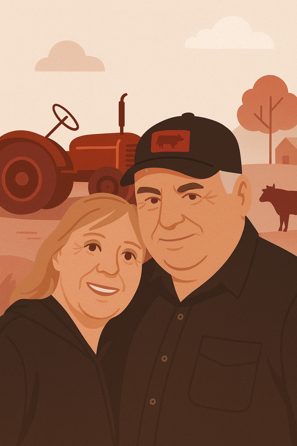 Jeannot et Diane sur la ferme Wagyu Québec